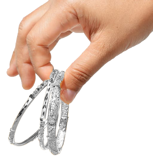 Silver bangles